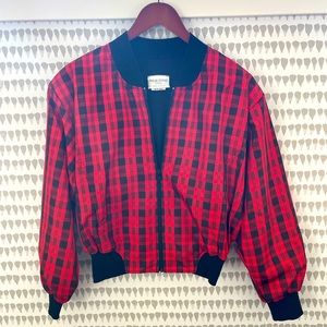 Vintage Darlyn Designs size medium - red, buffalo plaid zip jacket